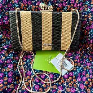 Kate Spade Down The Rabbit Hole Bee Clasp Clutch Bag